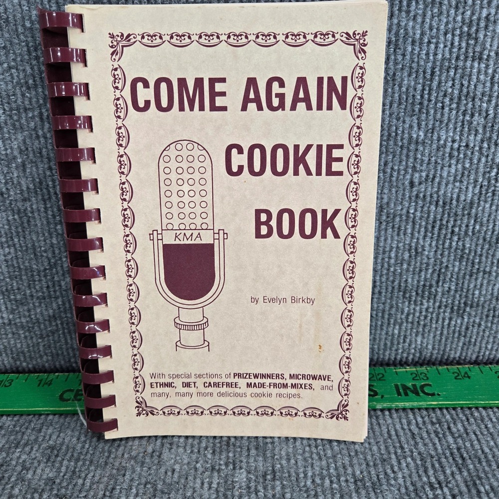 Come Again Cookie Cook Book by Evelyn Birkby KMA Broadcasting 1987